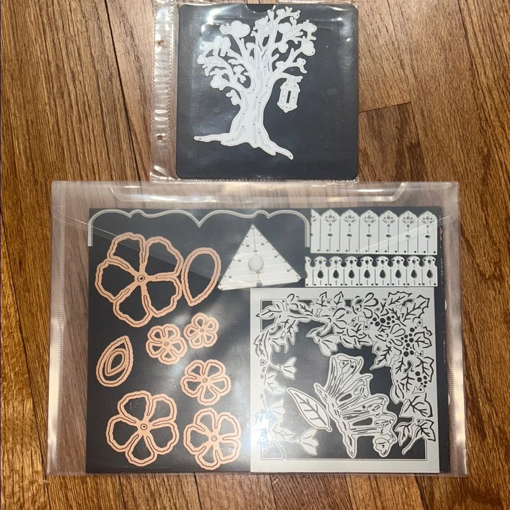 Scrapbooking Crafts Floral and Butterfly Metal Die Cut Set- Both Double Sided